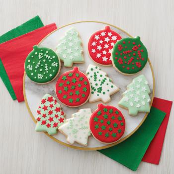 Foremki do wykrawania ciasteczek (bombka i choinka świąteczna) z szablonami - Wilton