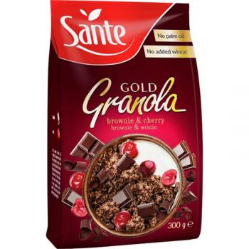 Granola Gold Brownie Wiśnia 300g - Sante