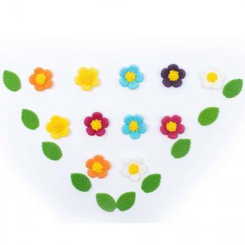 Dekoracja cukrowa, wiosenne kwiaty (21 szt.) - Slado