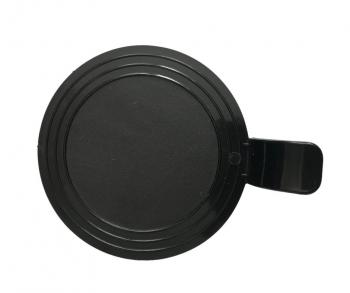 Podstawka banietówka pod deser monoporcję okrągła czarna plastikowa ( 9 cm) - PCJ