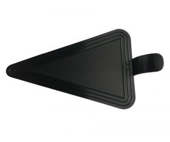 Podstawka trójkątna banietówka pod deser monoporcję czarna plastikowa (11,2 x 7,4 do 1 cm) - PCJ