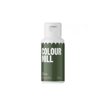 Barwnik do czekolady i mas tłustych olejowy 20 ml zielony oliwkowy - Olive - Colour Mill