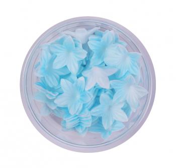 Dekoracje waflowe kwiatki niebieskie mae (45 - 50 szt.) - Rose Decor
