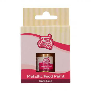Barwnik metaliczny do malowania, ciemne zoto (30 ml) - FunCakes