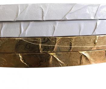 Podkład okrągły pod tort, ciasto (średnica: 40 cm, grubość: 1,7 cm), MDF złoty - Podkłady Cukiernicze Julita