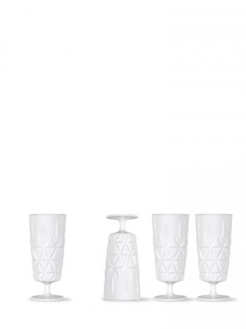 Kieliszki do szampana piknikowe, akrylowe białe (4 sztuki) - Outdoor - Sagaform