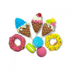 Figurki cukrowe lody, makaroniki i donuty - Slado