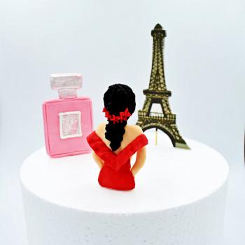 Figurki cukrowe, toppery na patyczkach dziewczyna Mery, Pary i perfumy - Slado - NZ