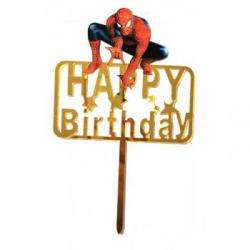 Topper akrylowy Happy Birthday Spider Man - CL