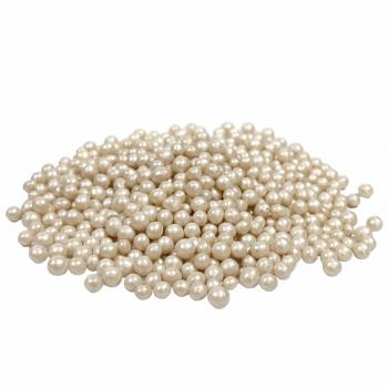 Posypka cukrowa, perełki białe perłowe, miękkie (50 g) - Slado