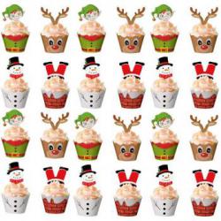 Ozdobne owijki do muffinek + toppery bożonarodzeniowe (...