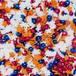 Posypka cukrowa, konfetti świąteczny kolorowy mix (50 g...