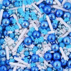 Posypka cukrowa, konfetti Christmas Blue mix (50 g) - CL