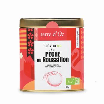 Herbata organiczna zielona brzoskwiniowa Peche du Roussillon (80 g) - Regional - Terre d'Oc 