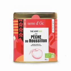 Herbata organiczna zielona brzoskwiniowa Peche du Rouss...