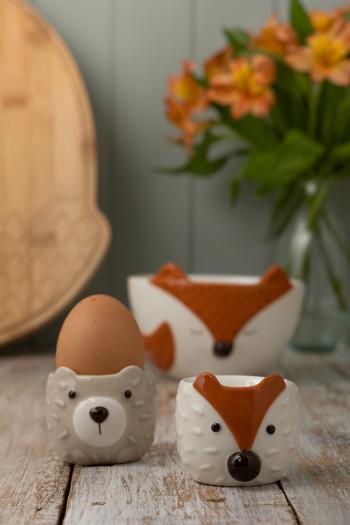 Kieliszki na jajka lis i jeżyk (2 sztuki) - Woodland - Price and Kensington