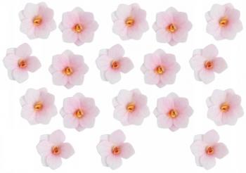 Dekoracje waflowe hortensja cieniowana, rowa (18 szt.) - Rose Decor