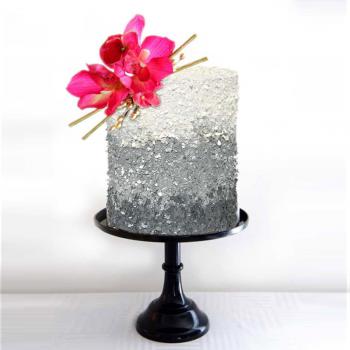 Patki jadalne dekoracyjne do ciast i tortw, srebrne (7g) - Crystal Candy