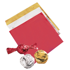 Złote papierki foliowe do cukierków i pralinek (50 szt. w opakowaniu) - 05-0-0122 - Wilton