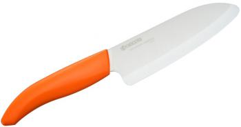 Ceramiczny nóż kuchenny Santoku (długość ostrza: 14 cm) pomarańczowy – Kyocera
