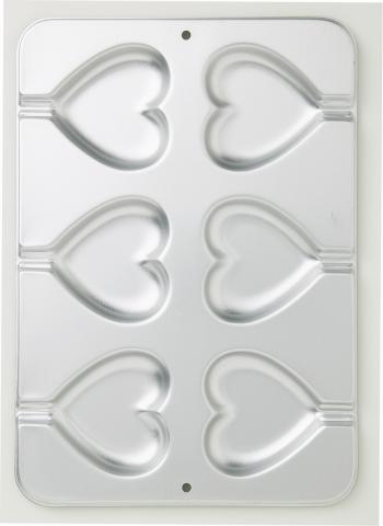 Forma aluminiowa na ciasteczka w kształcie serduszek z patyczkami (6 gniazd) – 2105-8104 - Wilton