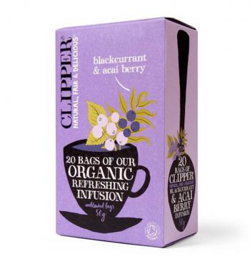 Organiczna herbata z czarn porzeczk i owocami acai (50 g) - Clipper