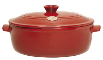 Garnek ceramiczny do duszenia owalny (pojemno: 6 litrw) w kolorze czerwonym - Emile Henry