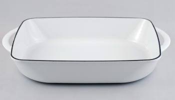 Brytfanna żeliwna emaliowana Modern (36 x 23 cm, pojemność: 3,3 litra) w kolorze białym - Chasseur