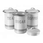 Komplet trzech pojemników (kawa + herbata + cukier) - J...