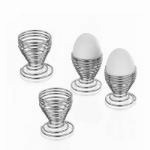 Kieliszki metalowe na jajka (komplet 4 sztuk) Globul - ...