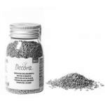 Posypka cukrowa perłowa srebrne pałeczki (90 g) - Decora