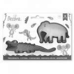 Foremki plastikowe, słoń i krokodyl (2 sztuki) - Decora...