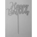 Topper ze sklejki napis Happy Birthday (12 cm ) - Mill ...
