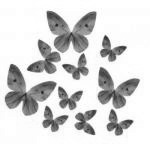 Dekoracje waflowe motylki fioletowe (10 szt.) - Rose De...