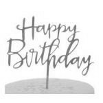 Topper akrylowy napis Happy Birthday (10 cm) zoty - CL