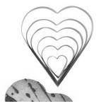 Wykrawacze do ciasteczek w kształcie serca (6 sztuk) - ...